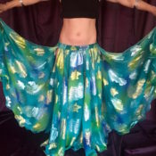 Teal Flounce & Flower