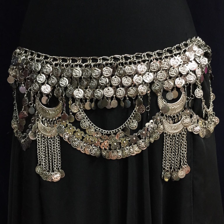 Silver Belt ‘crescent Ameras Palace Belly Dance Boutique