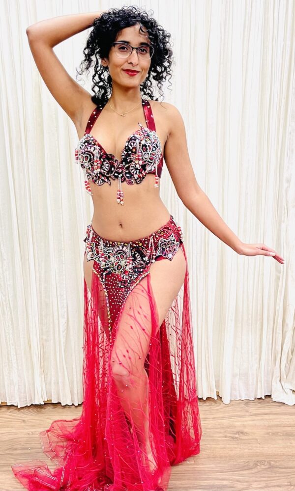 Rich Red 'Orientale' 2 Piece Costume