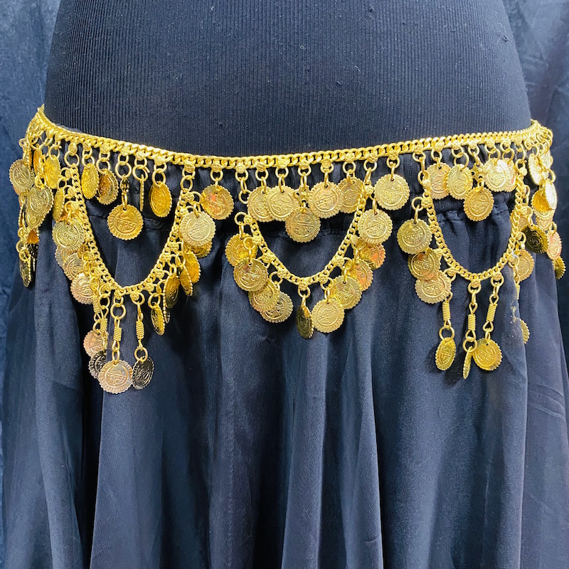Shakira' Gold Belt- small coin  Amera's Palace Belly Dance Boutique