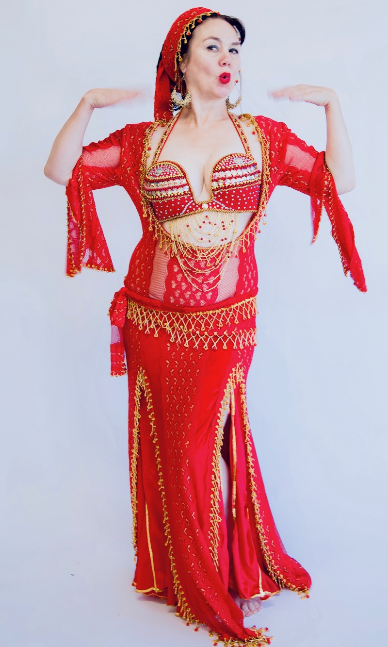 Red Lace 4 Piece Costume