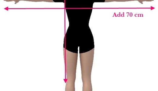 belly dance veil measurements