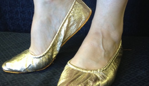 gold belly dance shoes
